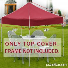 STRONG CAMEL Ez pop Up Canopy Replacement Top instant 10'X10' gazebo EZ canopy Cover patio pavilion sunshade plyester- Brown Color 564102226